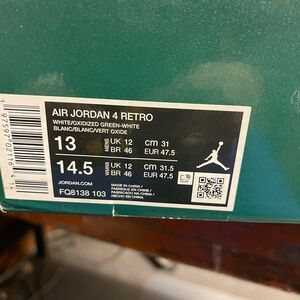 Jordan Air Jordan 4 Retro White Oxidized Green